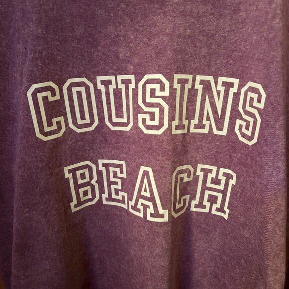 Distressed Washed Round Neck T-shirt, Size L - Picture 4 of 5